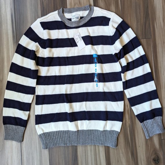 NWT The Children's Place Boys Knit Sweater Striped Pullover Cardigan M (… - Picture 1 of 4